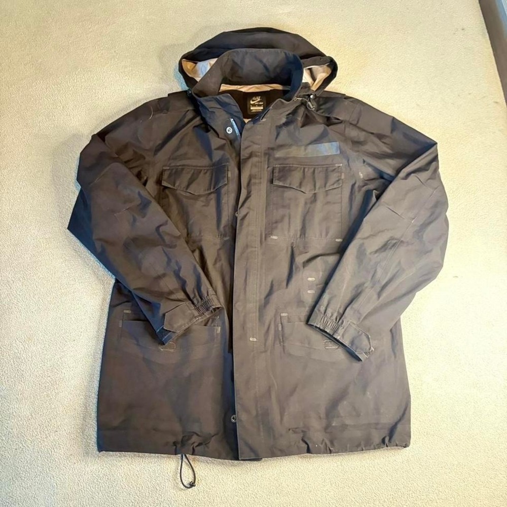 Vintage Nike Sportswear Gore-Tex Hooded Parka Jacket Size M Gray Orange